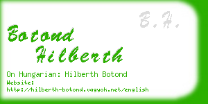 botond hilberth business card